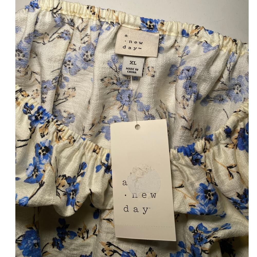 NWT - A New Day Women's XL Floral Off-Shoulder Blouse - Picture 3 of 10
